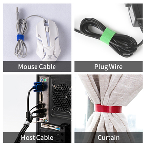 Double Sided 25mm Cable Tie with Heavy Duty Soft Self-Adhesive Velcro <strong>Straps</strong> Custom Logo Printing Double Back <strong>Hook</strong> <strong>Loop</strong> - Product Image 6