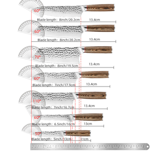 Facas de cozinha forjadas à mão profissionais Kiritsuke Chef Santoku Desousando Utilitário Paring <span class=keywords><strong>Knife</strong></span> com Pakka Wood Handle - Product Image 2