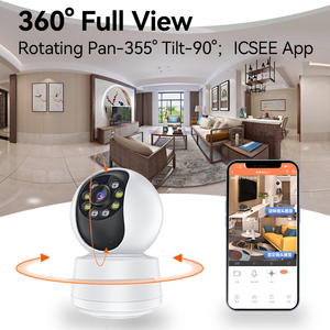 Cámara de seguridad para interiores de 3MP con WiFi DC5V1.5A 360 Cámara WiFi Tarjeta de memoria Cámara de seguridad con sensor de movimiento de visión nocturna profesional de O-KAM - Product Image 4