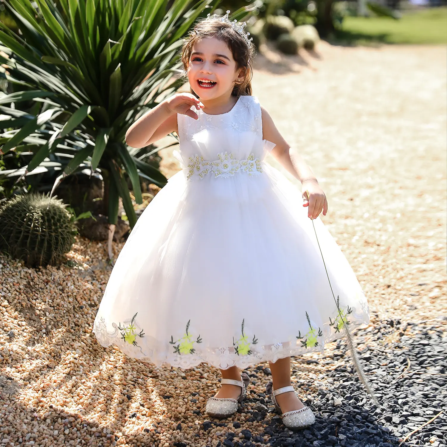 Robe de princesse à fleurs pour petites filles, tenue de soirée, de bal de mariage, pour enfants, nouvelle collection 2022