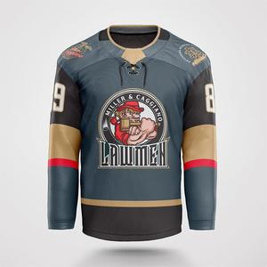 Toptan buz hokeyi <span class=keywords><strong>Jersey</strong></span> 100% Polyester herhangi bir Logo özel geri dönüşümlü hokey forması - Product Image 5