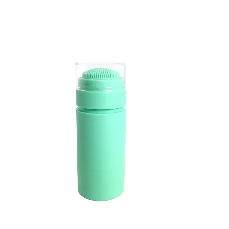 OEM desodorante en barra contenedor de 50ml de plástico como desodorante cosmético contenedor con cabeza de cepillo de goma desodorante botella de loción corporal
