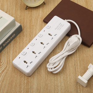 新时代批发家庭办公室多功能电源插座，带10A铜插头2个USB a输出端口3m电缆长度
