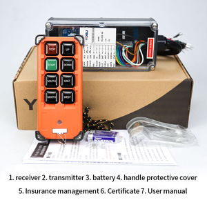 Guindaste rádio controle remoto sistema F21-E2B Única Velocidade 6 Botão Elétrica Mini Talha Sem Fio Controle Remoto