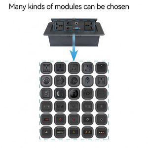 マルチメディア電気ユニバーサルコンセントソケットデスクトップポップアップソケットRj45ソケット - Product Image 4