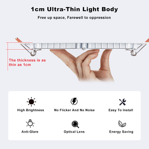 Çok sahneler beyaz tüm alüminyum 3-24W gömme tavan lambası Thin Led ince Panel ofis Panel AYDINLATMA - Product Image 3
