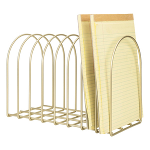 Masaüstü kitap standı basit ofis masası Bookend dergisi depolama raf Metal tel dosya Docment tutucu organizatör - Product Image 6