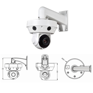 4 adet sabit lens otomatik izleme mikrofon bağlantı güvenlik çok Lens 30x optik Zoom panoramik PTZ IP güvenlik kamerası 360 - Product Image 5