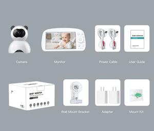 HD 1080P 720P VOX Modo 1000ft Rango 2,4 GHz Pantalla dividida inalámbrica Visualización 5,5 pulgadas Video Baby Monitor con cámara y audio - Product Image 6
