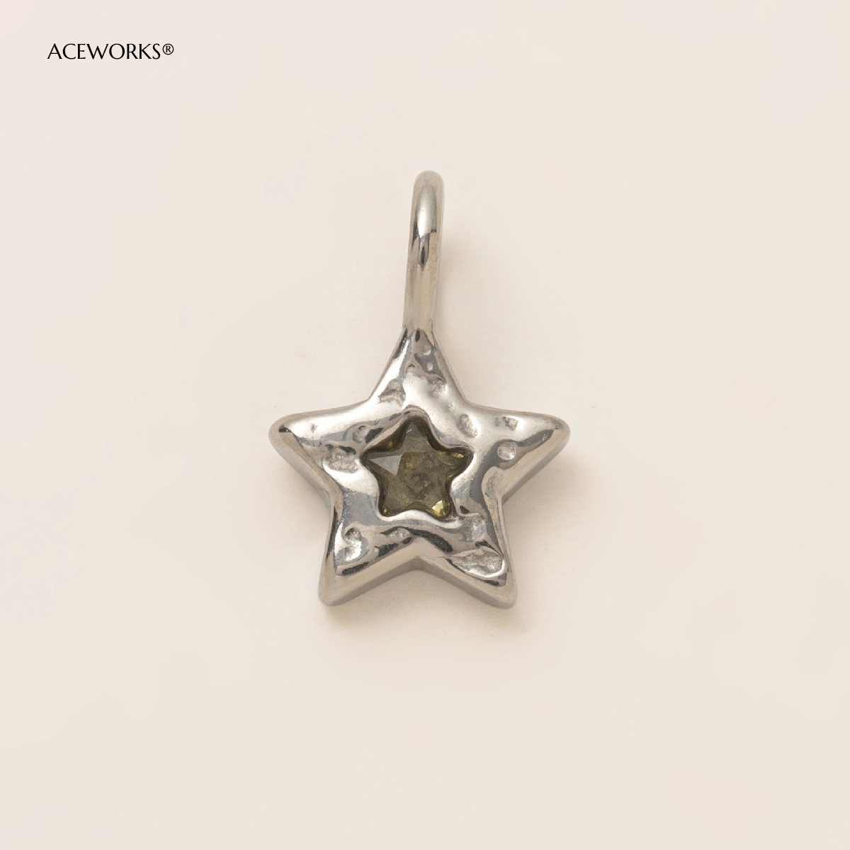 Yellow star zircon pendant-Silver