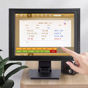 レストランの食品注文LCDモニターRaspberryPi容量性15インチタッチスクリーンPOSモニター (USBまたはRS232付き) - Product Image 2