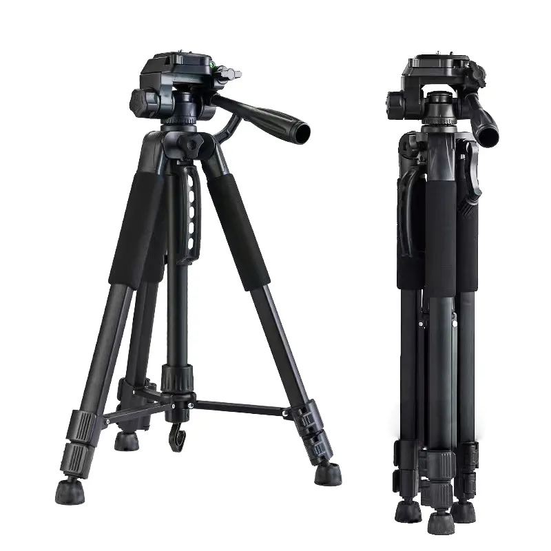 Factory Price professional 1.7m Compact Lightweight Aluminum camera tripod stand with Carry Bag