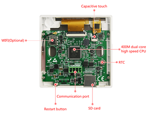 Pantalla LCD TFT de 4,0 pulgadas para termostato de habitación personalizado Pantalla de segmento de control de temperatura y humedad
