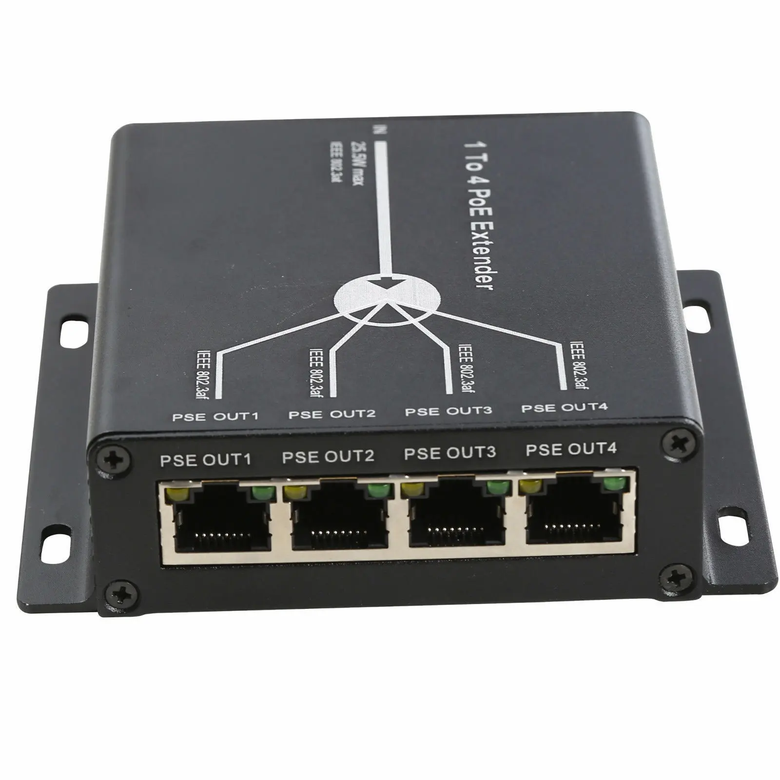 Power over ethernet Switch 4 Porte 10/100M IEEE802.3af Per La Macchina Fotografica del IP di PoE Extender Ripetitore