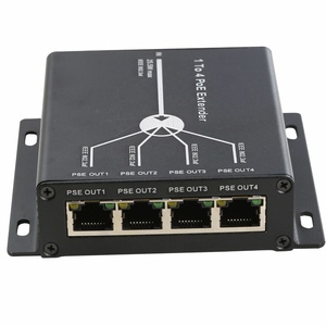 Power <strong>Over</strong> <strong>Ethernet</strong> Switch 4 Port 10/100M IEEE802.3af for <strong>IP</strong> Camera PoE Extender Repeater - Product Image 1