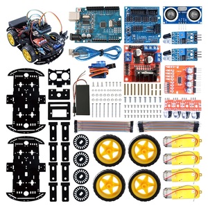 工場4WDシャーシキットトレース障害物回避スマートロボットカーおもちゃ電子ロボットカーキット - Product Image 3