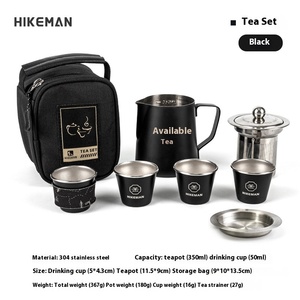 Kuaike fincan açık seyahat çay seti taşınabilir Kung Fu çay seti çay yapma için bir Pot ve dört bardak tepsisi ile - Product Image 6