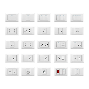 JERMEL 118-S2 otel ışığı 16A anahtarı PC paneli amerikan ev elektrikli duvar anahtarları ve prizler