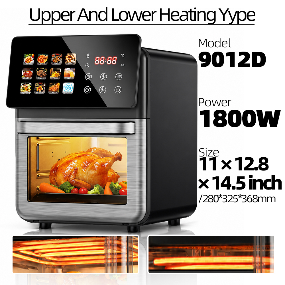 Black-9012D-Stainless Steel + Top And Bottom Heating Model