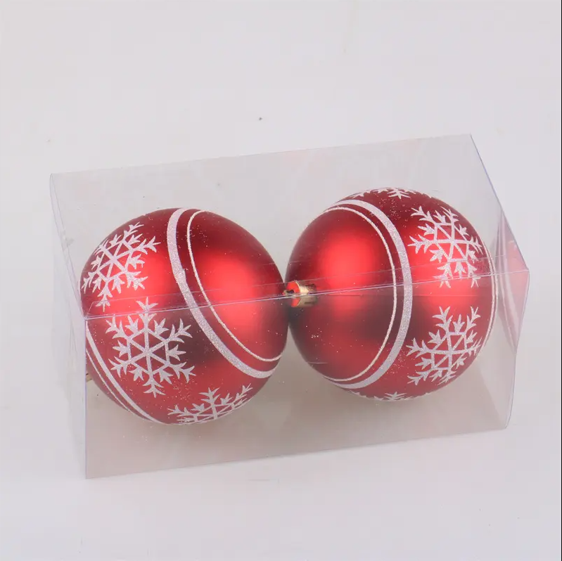 Red Matte Christmas Ball 2-Pack