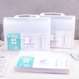 ถุงพลาสติกหีบเพลงแบบพกพา251042สำหรับเอกสารนักเรียนความจุขนาดใหญ่จัดเก็บอย่างยั่งยืนพร้อมฟังก์ชั่นคัดแยกกระดาษ - Product Image 1