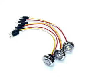 SEROK 3/4&quot; Round 3led Dual Color <strong>Revolution</strong> <strong>LEDs</strong> Rear Side Marker Indicators Light for Truck Car Bus Trailer Chrome Trailer Side - Product Image 5