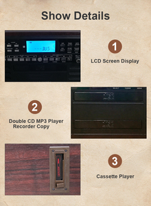 2017ベストセラーマルチレコードプレーヤーテクニックターンテーブルCDレコーダー付き - Product Image 4