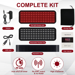 UBilli kızılötesi ışık terapi bandı ağrı kesici-esnek giyilebilir 660nm ve 850nm LED kırmızı ışık tedavisi zamanlayıcı ile sarın - Product Image 5