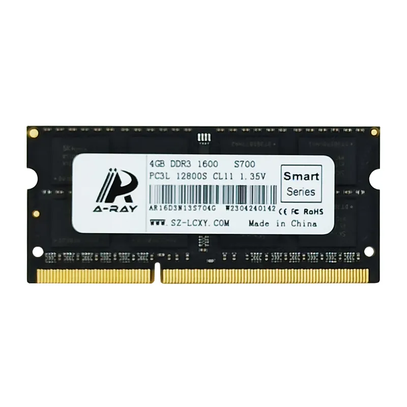A-RAY fábrica Produtos quentes Personalização OEM Laptop memória 1600MHz 2gb 1.35v nb so-dimm ddr 3 4gb ddr3 ram 8gb