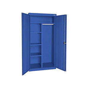 Fechaduras de aço para armário, cor cinza, duas portas, roupas, roupeiro, escritório, metal, armário