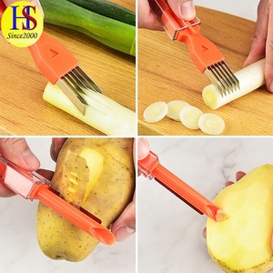 Multifunction Stainless Steel Vegetable Tomato Scallion Chive <strong>Mint</strong> Onion <strong>Cutter</strong> Slicer with Cover
