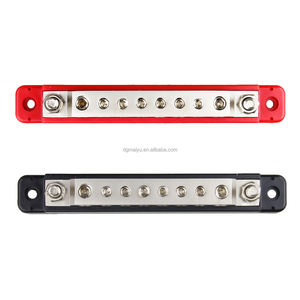 Kırmızı ve siyah eşleştirilmiş 8 yollu terminal bloğu bara kapaklı 8 * M5 4 sabitleme vidası ile - Product Image 6
