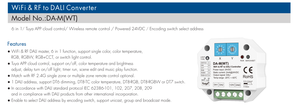 DALI dönüştürücü DALI denetleyicisine SKYDANCE DA-M(WT) WiFi ve RF - Product Image 2