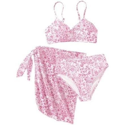 Pink Floral and White