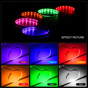 Araba LED şeytan göz gündüz farları RGB APP kontrolü şeytan gözler 2.5 inç farlar Mini projektör Lenscar araba aksesuarları - Product Image 5