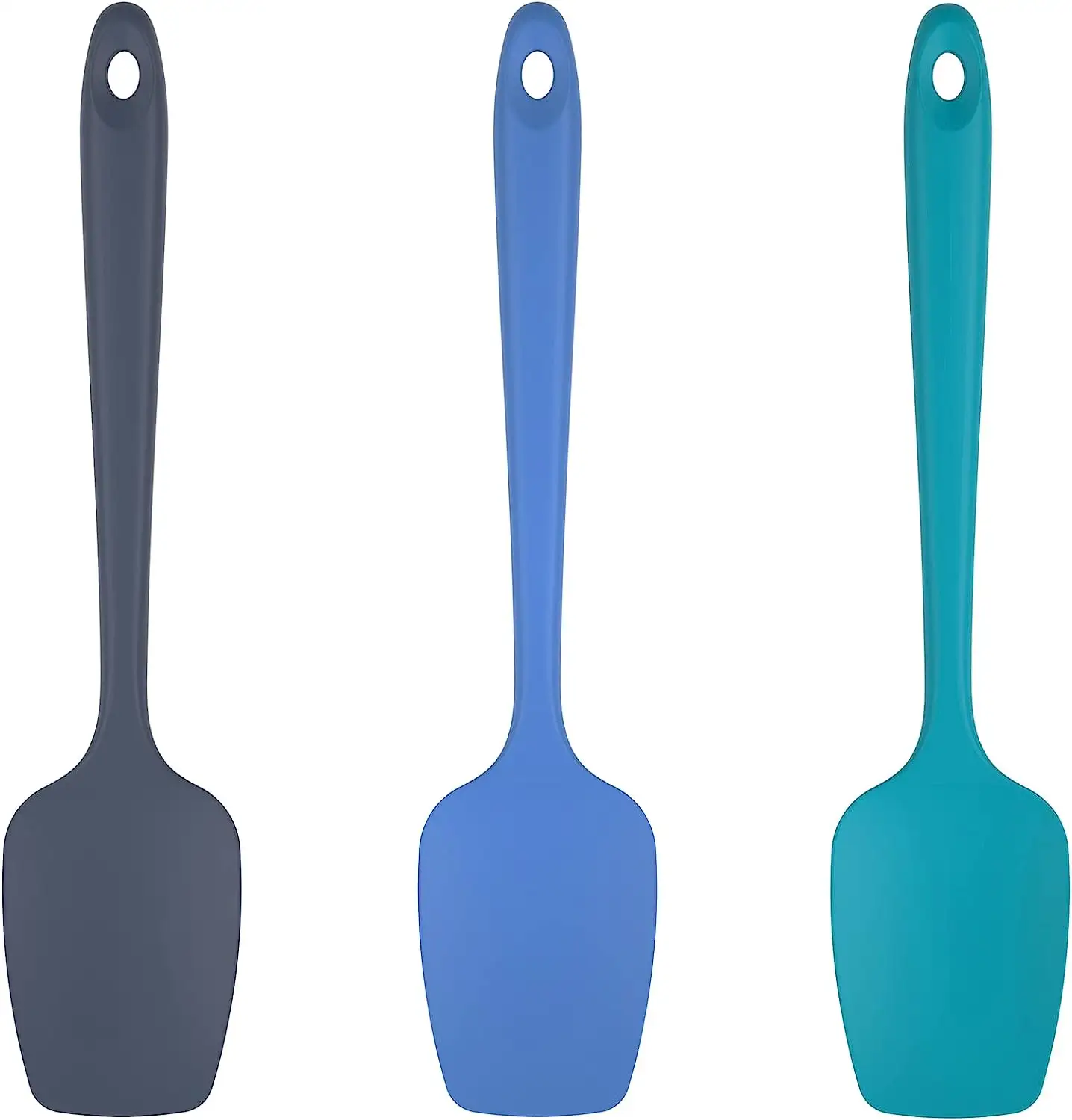Silicone Spoon Spatula Set, 600F High Heat Resistant BPA-Free Flexible Rubber Scraper, Cooking Mixing Baking Kitchen Utensils
