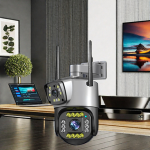 Cámara IP inalámbrica inteligente V380 de 4MP para exteriores, 360 Pan Tilt AI Technology 360, red WiFi integrada, dos tarjetas de memoria de Audio, Sensor CMOS - Product Image 6