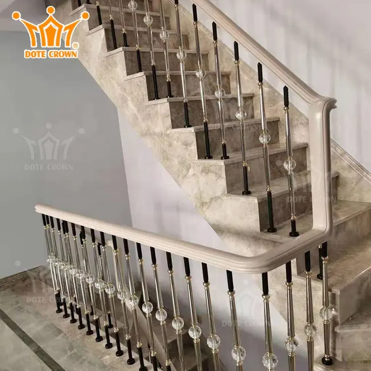 Barandillas de construcción de aluminio para escaleras, barandilla personalizada para balcón, precio de diseño barato
