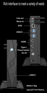 Venta caliente Intel Core I9 Mini PC Computadora de escritorio con 8GB RAM Tarjeta gráfica GTX1650 RTX4060 WIN11 Sistema operativo Enchufe de EE. UU. - Product Image 6