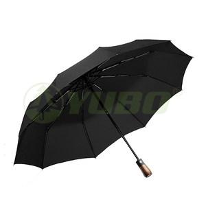 宇博23英寸超强10肋防风豪华3折木柄雨伞 - Product Image 4