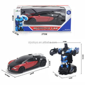 Гоночный игрушечный автомобиль с одной кнопкой, 1:18 масштаб, робот-трансформер