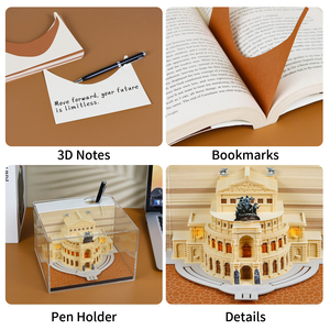 Factories 3D <strong>Memo</strong> Pad Custom Sticky Notes Building <strong>Block</strong> <strong>Notepads</strong> <strong>Cube</strong> Home Luxury Decoration Customized Corporate Gift Items - Product Image 5