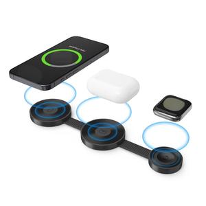 ที่ชาร์จไร้สายแบบ3 in 1ของแท้ที่มีเอกลักษณ์สำหรับ Apple และ Samsugn Watch แท่นชาร์จแบบแม่เหล็กที่รวดเร็วสำหรับ iPhone - Product Image 2