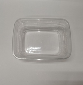 500ml <strong>Rectangular</strong> Plastic Food Storage <strong>Containers</strong> With Wavy Patterned Lids - Product Image 3