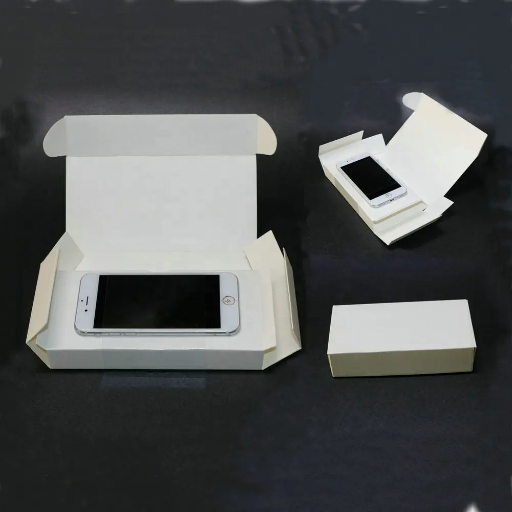 Günstige Plain White Kraft Wellpappe Telefon verpackungs box für Smartphone-Boxen unterschied licher Größe