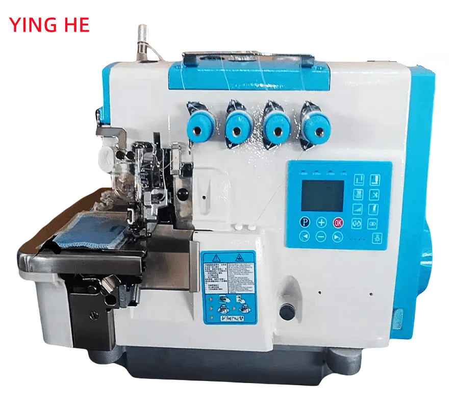 YING HE EX5200-Máquina de coser Overlock de 5 hilos, máquina de coser Overlock industrial, máquina de coser eléctrica