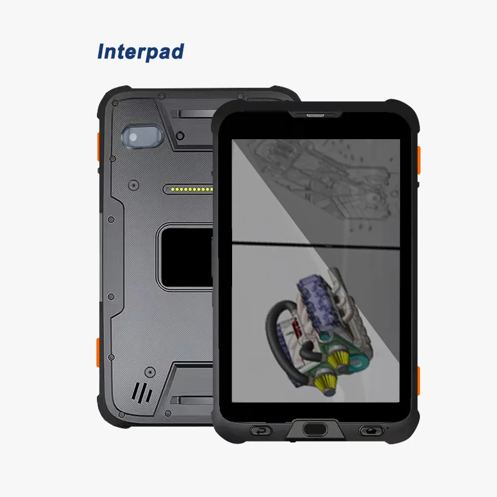 Interpad R1 4GB + 64GB 1920*1200 Layar IPS 8 Inci Android 9 RFID Rugged Palm Tablet PCs untuk Penjaga Hutan dan Memancing Di Laut