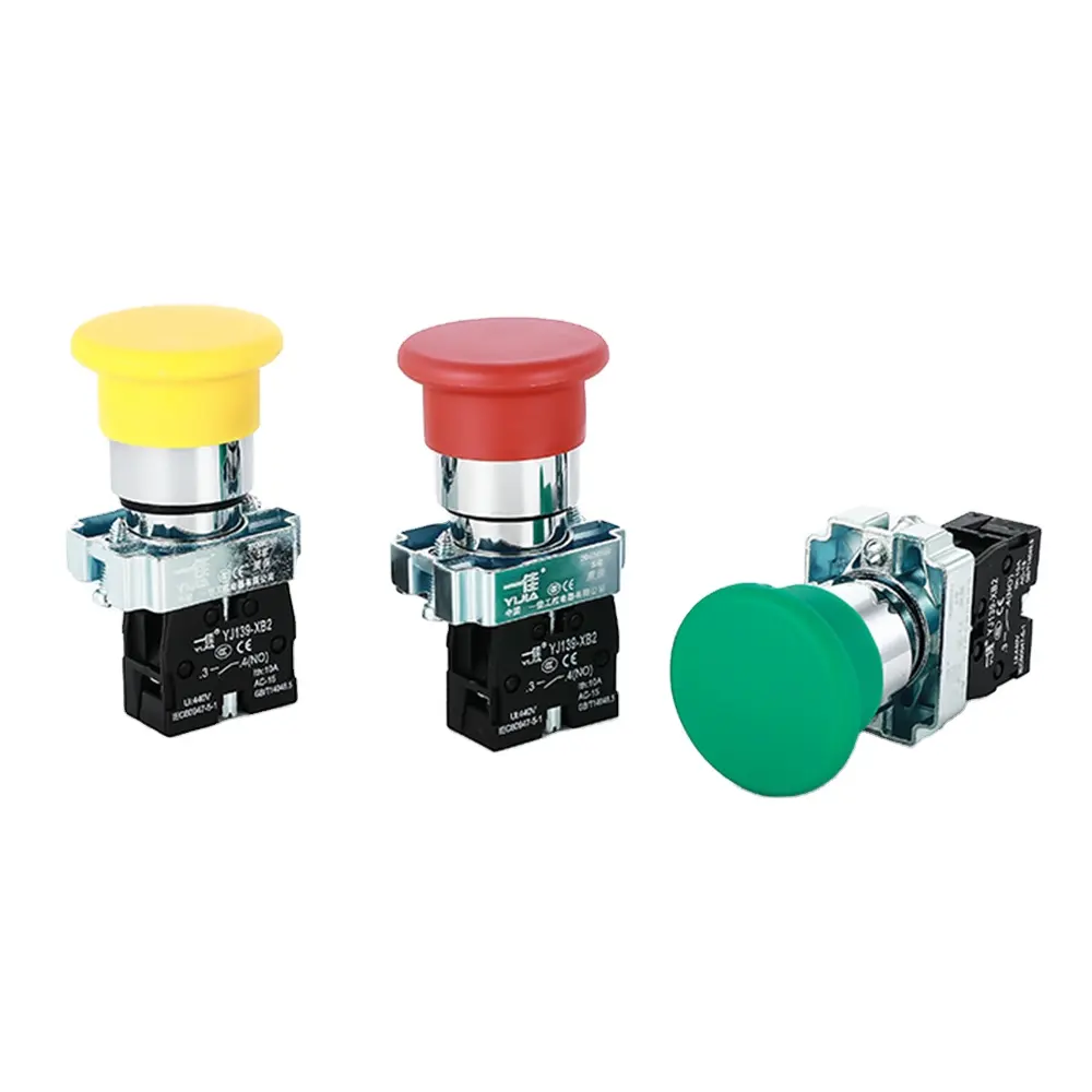 22 Mét YIJIA Động Cơ Không Thấm Nước Bắt Đầu Dừng Push Button Chuyển XB2 Màu Đỏ Màu Xanh Lá Cây Nấm Head Button