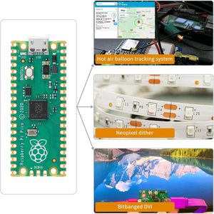 2 pezzi rpberry Pi Pico scheda di sviluppo RP2040 Dual-Core per braccio corteccia M0 + processore 133 MHz supporta 2MB Quad SPI - Product Image 1