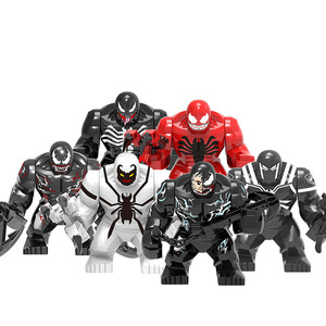 Trung Quốc nhựa xây dựng khối nọc độc symbiote VS. Spider MECHA anh hùng chết người giám hộ xe máy cậu bé lắp ráp đồ chơi quy mô 1/60 - Product Image 4